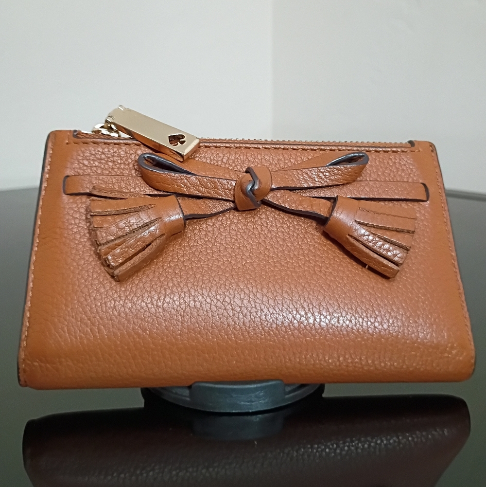 Kate Spade Brown Leather Wallet with Tassel